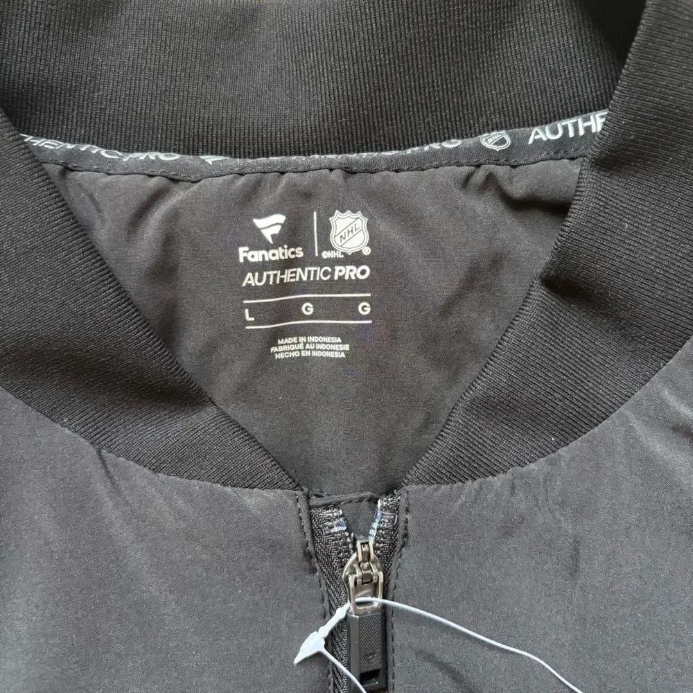 Men's Fanatics NHL Black Pittsburgh Penguins Authentic Pro Road Full-Zip Bomber